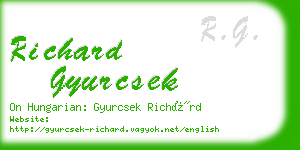 richard gyurcsek business card